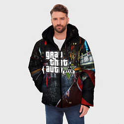 Куртка зимняя мужская Grand Theft Auto V, цвет: 3D-черный — фото 2