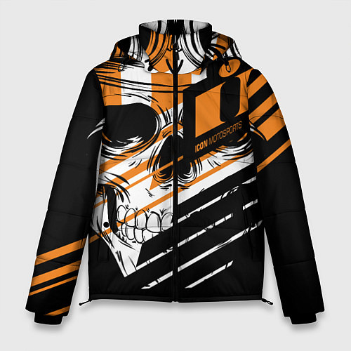Мужская зимняя куртка Череп Icon оранжевый / 3D-Черный – фото 1