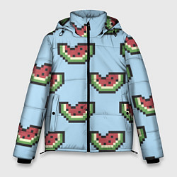 Куртка зимняя мужская Пиксельный арбуз, цвет: 3D-красный