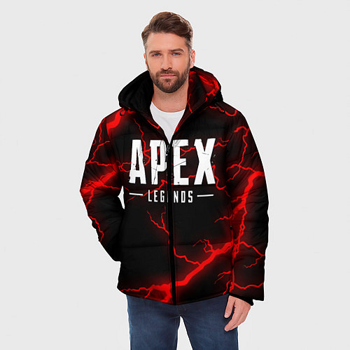 Мужская зимняя куртка APEX LEGENDS / 3D-Светло-серый – фото 3