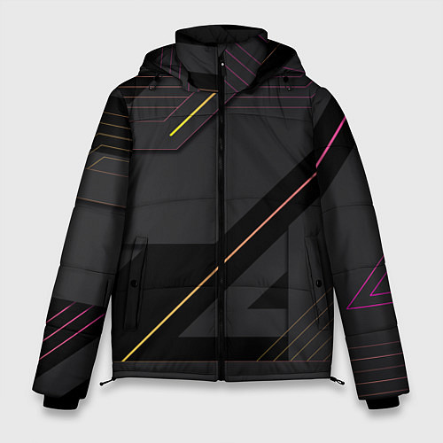 Мужская зимняя куртка Modern Geometry / 3D-Черный – фото 1