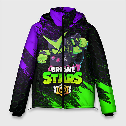 Мужская зимняя куртка BRAWL STARS VIRUS 8-BIT / 3D-Черный – фото 1