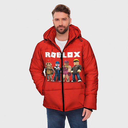 Мужская зимняя куртка ROBLOX / 3D-Светло-серый – фото 3