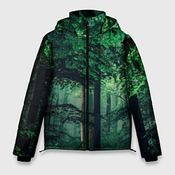 Куртка зимняя мужская Деревья, цвет: 3D-черный
