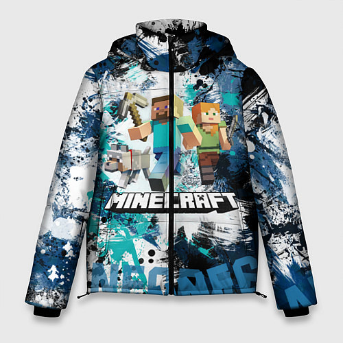 Мужская зимняя куртка Minecraft Майнкрафт / 3D-Черный – фото 1
