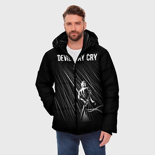 Мужская зимняя куртка Devil May Cry / 3D-Светло-серый – фото 3