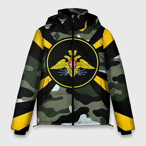 Мужская зимняя куртка Войска связи / 3D-Черный – фото 1