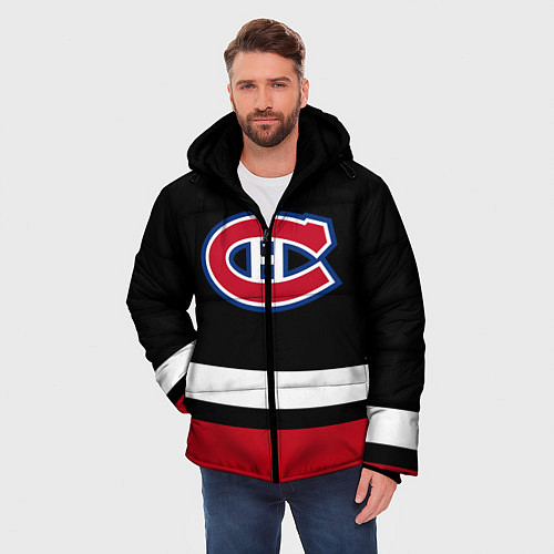Мужская зимняя куртка Монреаль Канадиенс / 3D-Светло-серый – фото 3