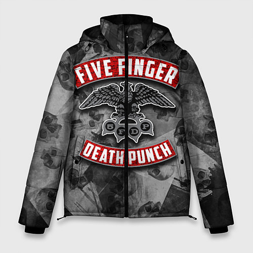 Мужская зимняя куртка Five Finger Death Punch / 3D-Черный – фото 1