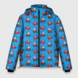 Куртка зимняя мужская Поросенок Пётр, цвет: 3D-черный