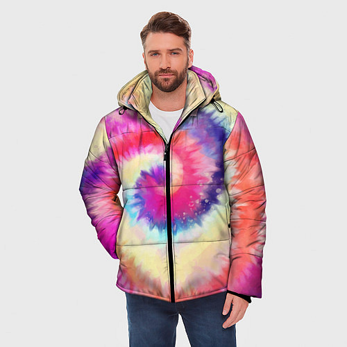 Мужская зимняя куртка Tie Dye vortex / 3D-Светло-серый – фото 3