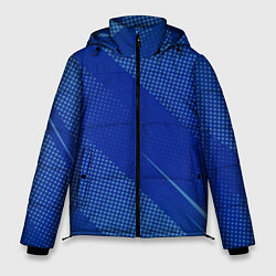 Куртка зимняя мужская Линейная Абстракция, цвет: 3D-черный