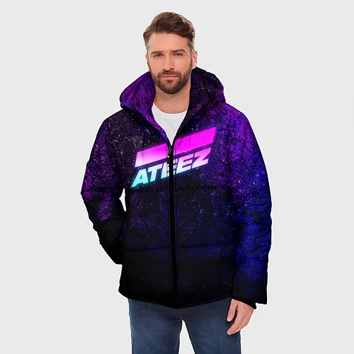 Мужская зимняя куртка ATEEZ neon / 3D-Светло-серый – фото 3