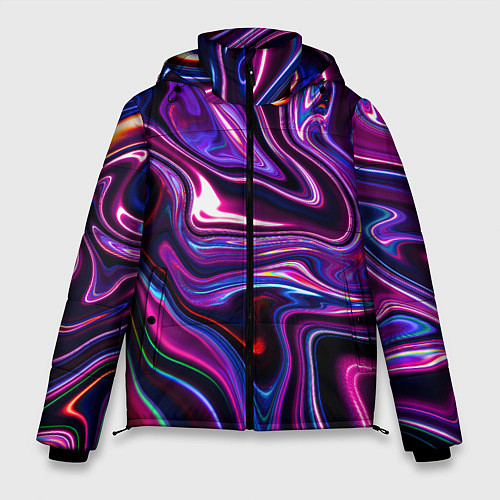 Мужская зимняя куртка Abstract Fluid / 3D-Черный – фото 1