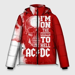 Куртка зимняя мужская I'm on the highway to hell ACDC, цвет: 3D-красный