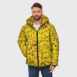 Куртка зимняя мужская Пикачу, цвет: 3D-черный — фото 2