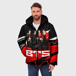 Куртка зимняя мужская BTS, цвет: 3D-красный — фото 2