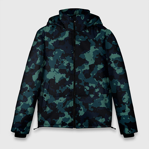Мужская зимняя куртка Камуфляж / 3D-Черный – фото 1