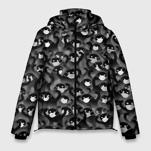 Мужская зимняя куртка Ъуъ съуки в маске / 3D-Черный – фото 1