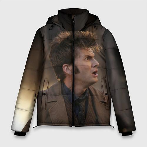 Мужская зимняя куртка 10th DOCTOR WHO / 3D-Черный – фото 1