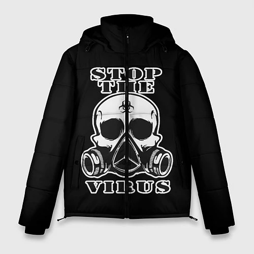 Мужская зимняя куртка Stop The Virus / 3D-Черный – фото 1