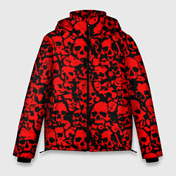Куртка зимняя мужская ЧЕРЕПА, цвет: 3D-красный