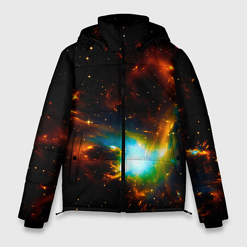 Мужская зимняя куртка Галактика / 3D-Черный – фото 1