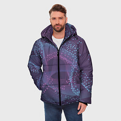 Куртка зимняя мужская Абстрактный узор, цвет: 3D-черный — фото 2