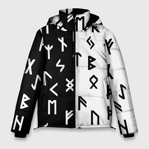 Мужская зимняя куртка РУНЫ / 3D-Черный – фото 1