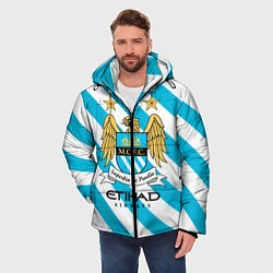 Куртка зимняя мужская Манчестер Сити, цвет: 3D-светло-серый — фото 2