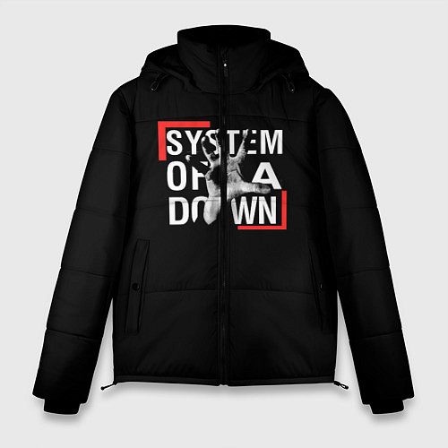 Мужская зимняя куртка System of a Down / 3D-Красный – фото 1