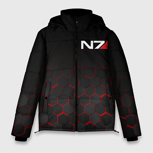 Мужская зимняя куртка MASS EFFECT N7 / 3D-Черный – фото 1