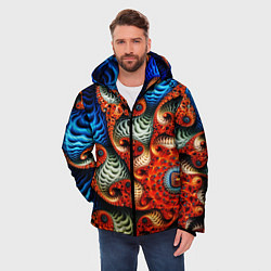Куртка зимняя мужская Fractal illusion, цвет: 3D-черный — фото 2