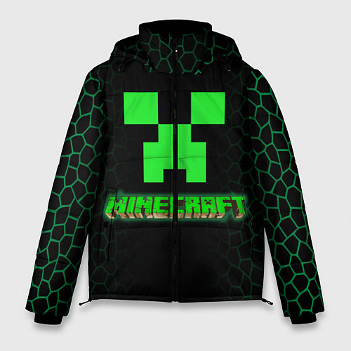 Мужская зимняя куртка Minecraft / 3D-Черный – фото 1