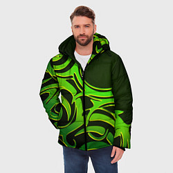 Куртка зимняя мужская Узоры, цвет: 3D-черный — фото 2