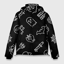 Куртка зимняя мужская Страшилки, цвет: 3D-черный