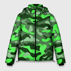Куртка зимняя мужская CAMOUFLAGE GREEN, цвет: 3D-черный