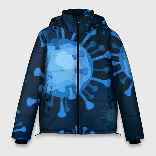 Мужская зимняя куртка Сorona virus infection / 3D-Черный – фото 1