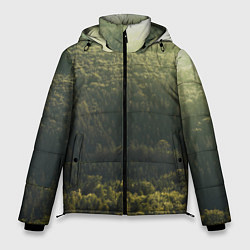 Куртка зимняя мужская Летний лес, цвет: 3D-черный