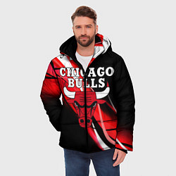 Куртка зимняя мужская CHICAGO BULLS, цвет: 3D-черный — фото 2