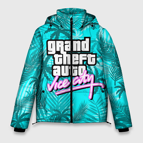 Мужская зимняя куртка GTA VICE CITY / 3D-Черный – фото 1