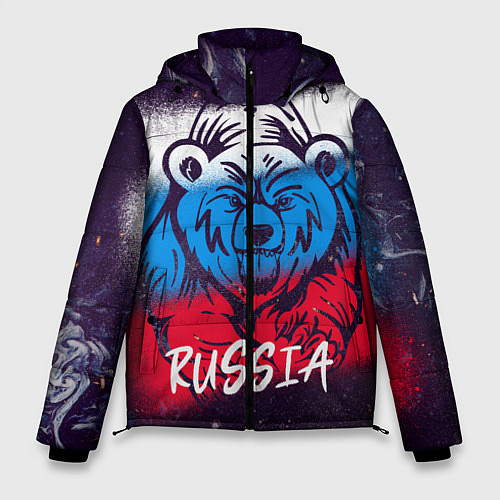Мужская зимняя куртка Russia Bear / 3D-Черный – фото 1