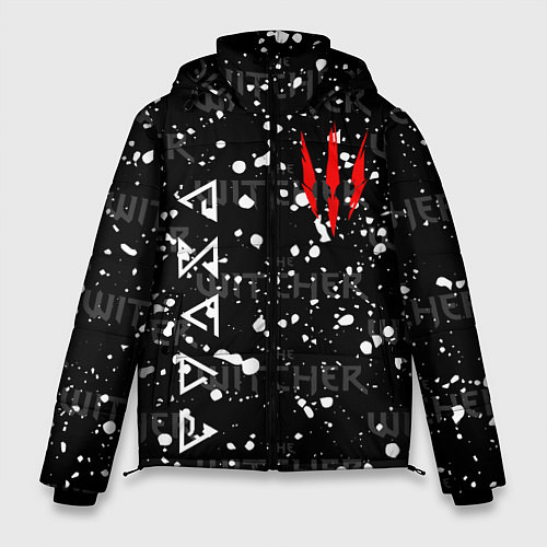 Мужская зимняя куртка The Witcher / 3D-Черный – фото 1