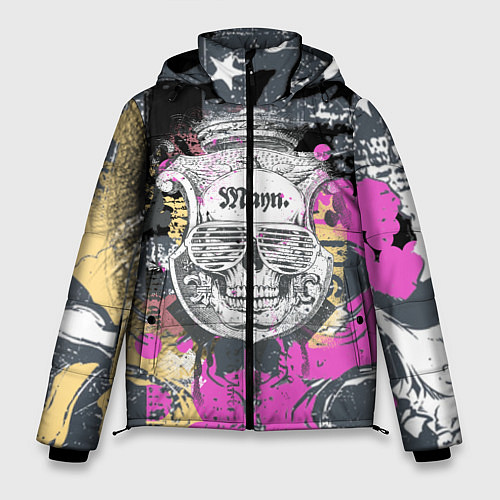Мужская зимняя куртка Череп / 3D-Черный – фото 1
