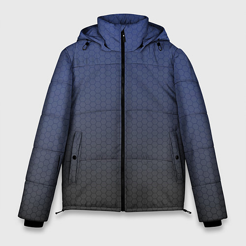 Мужская зимняя куртка Серый октагон / 3D-Черный – фото 1