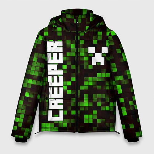 Мужская зимняя куртка MINECRAFT CREEPER / 3D-Черный – фото 1