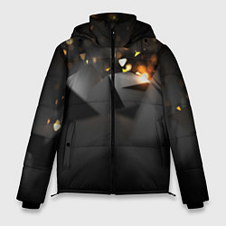Куртка зимняя мужская СВЕТЯЩИЕСЯ ФИГУРЫ, цвет: 3D-черный