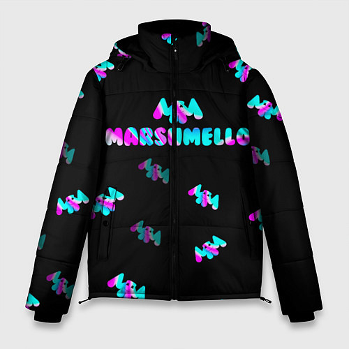 Мужская зимняя куртка Marshmello / 3D-Черный – фото 1