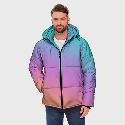 Мужская зимняя куртка Градиент / 3D-Светло-серый – фото 3