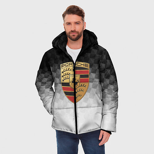 Мужская зимняя куртка PORSCHE / 3D-Светло-серый – фото 3